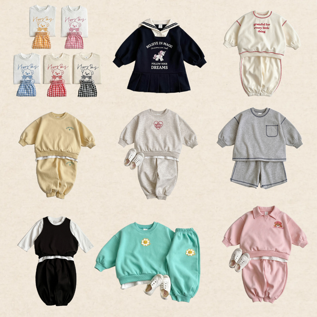 비비드<b>아이</b> 26봄 아기상하복 어린이집 등원룩 돌 두돌 남매룩 유아 상하복