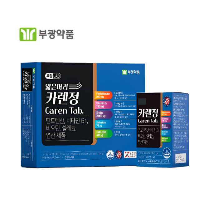 <b>부광약품</b> 얇은머리 카렌정 120정 판토텐산 비오틴 모발영양