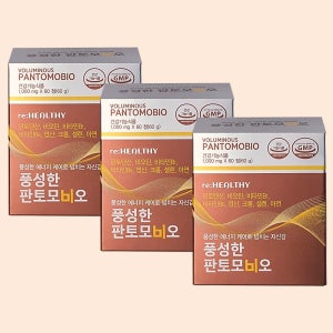 풍성한 판토모비오 남성여성 고함량 비오틴 판토텐산 비타민B군 영양제 효과 60정, 3개