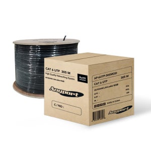 Anyport 옥외용 CAT.6 UTP 랜케이블 단선 이중피복 305m AP-6UTP-305MOD