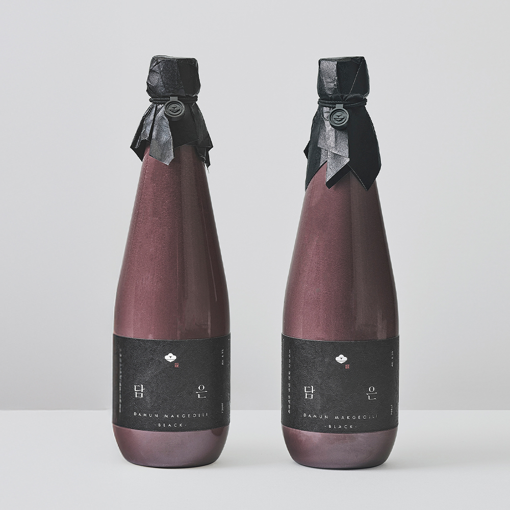 [담은 블랙] 프리미엄 담은 블랙 흑미 막걸리 2병 6.5도 750ml