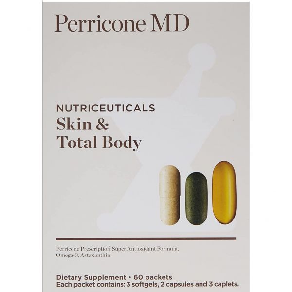 Perricone MD 페리콘 <b>스킨</b> &amp; 토탈 바디 식이 보충제 60팩 신제품 밀봉!