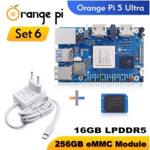 Orange Pi 5 Ultra 16GB + 256GB eMMC 모듈 전원 공급 장치 개발 보드 LPDDR5 RK3588 Rockchip WIFI 6E BT5.3 M.2 HDMI