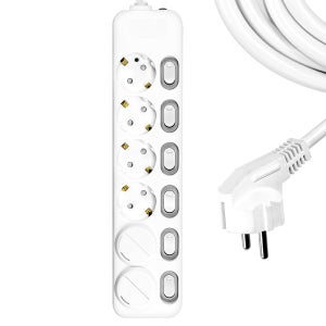 써지오 스위치 멀티탭 개별 6구 DH-1668-MT + 안전커버 2p 3m, 3개