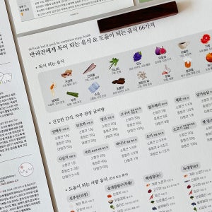 (반려견 먹거리 캘린더 2장)강아지 책 입양 준비물 키우는 방법 장난감 간식 노령견 책