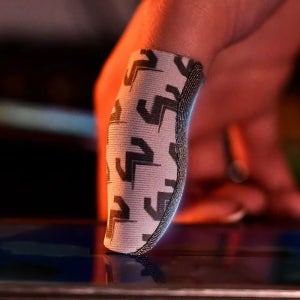 엘리트 터치 게이밍 스마트폰 액정 스크린 골무 은섬유 핑거 캡 슬리브 2P + 케이스 SET