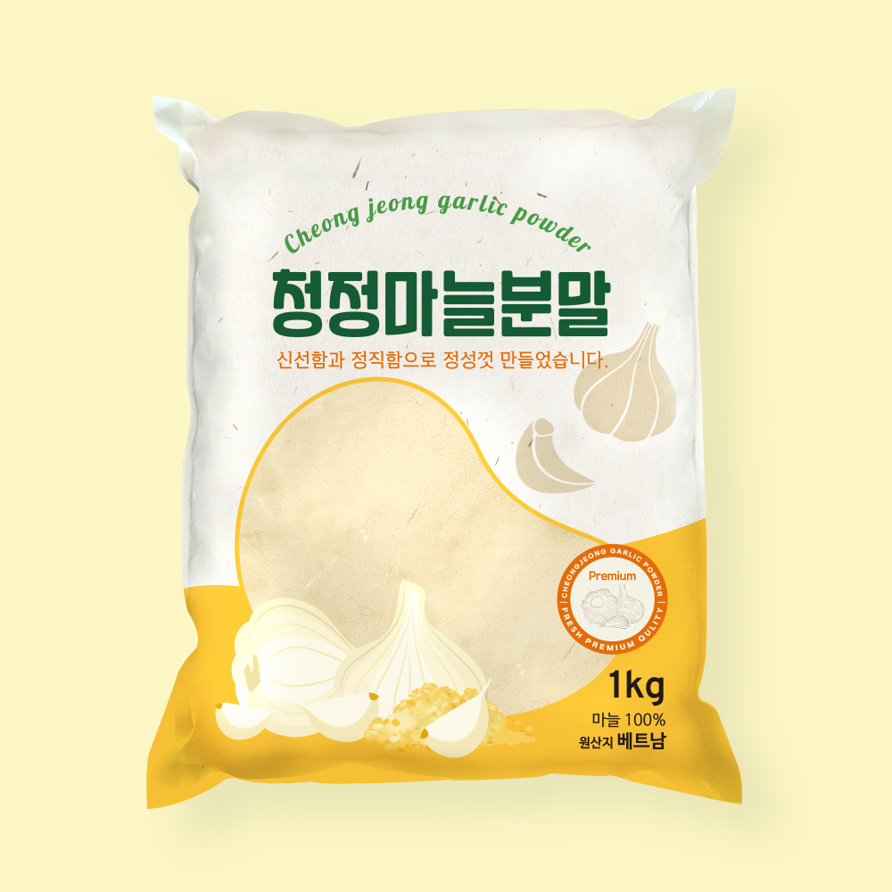청정 <b>마늘분말</b> / 마늘가루 / 갈릭파우더 1kg(100%)