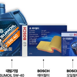이젠오토 스토닉 썸오일 5W40 4.5L 보쉬 에어필터 순정필터 오일필터 O1182