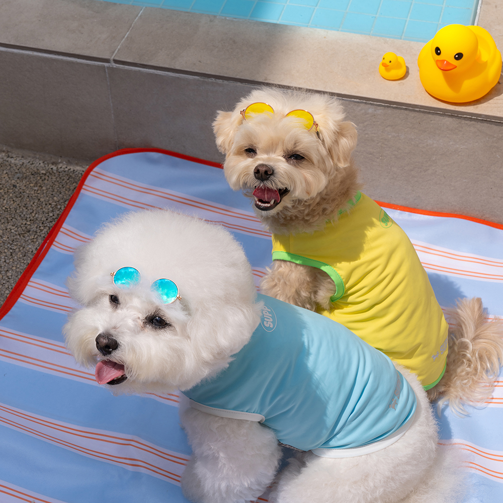 강아지여름옷 애견 나시 쿨티 대형견 중형견 쿨링 베스트 블루 2XL (슈퍼펫)