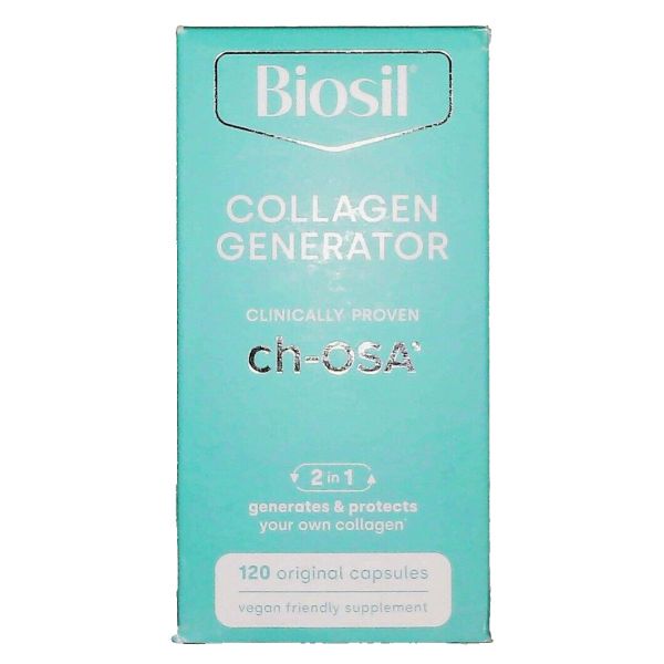 <b>BioSil</b> 바이오실 <b>헤어 스킨 네일</b> CH-OSA 콜라겐 생성기 <b>120</b> 베지 <b>캡슐</b> EXP. 10/2025+