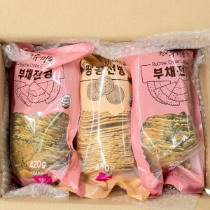 수미가 부채파래전병 420g x 2 + 땅콩전병 420g 전통과자, 옛날과자, 센베이