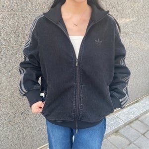 아디다스 아디컬러 데님 자켓 파이어버드 트랙탑 져지 트루 블랙 JC6717