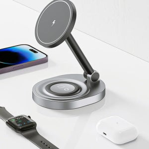 휴대폰 무선충전기 거치대 맥세이프충전기 2in1 자석충전기 올인원