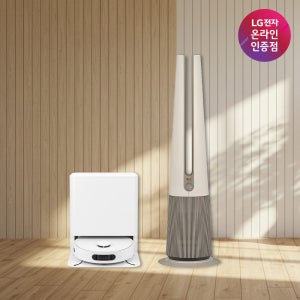 [카드 10% 할인] LG전자 코드제로 로보킹 AI 올인원 로봇청소기 + 퓨리케어 에어로타워 공기청정기 세트 (B93BHB+FS065PSJC)