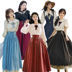 청춘교복 개화기의상 17종 졸업사진 대여 컨셉 원피스 경성시대옷 졸사 원피스 코스프레 드레스 복고풍