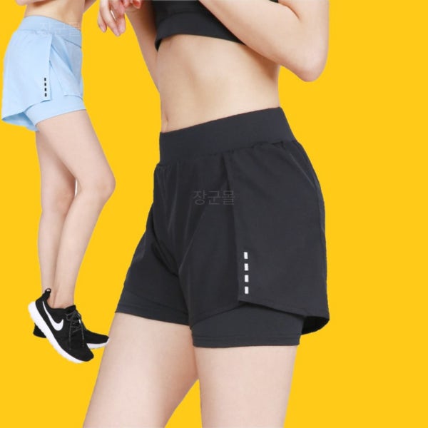 여성 투인원 쇼츠 마라톤 트레이닝 러닝복 헬스복 운동복 러닝 운동 반바지 숏팬츠