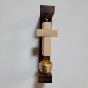 나무의선물 현관도어벨 원목 십자가 현관종 문종 스탠드or벽부착형