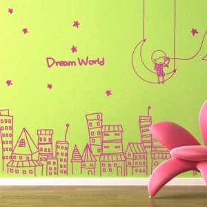 장덕수시트지 ip010-드림월드(별세는소년과소녀-대형)_그래픽스티커