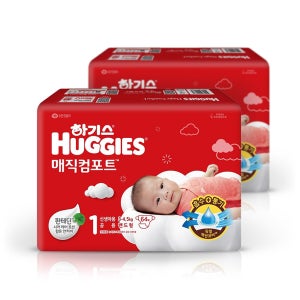 하기스 기저귀 매직컴포트 1단계 신생아 64p x2팩