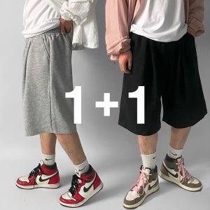 1+1 남자버뮤다팬츠 7부버뮤다 카고반바지 와이드반바지