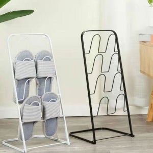 실내화거치대 철제 접이식 정리대 슬리퍼랙 인테리어 신발정리 4단