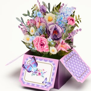 우아한 입체 팝업 박스 생일 축하 카드 - 3D 어버이 스승의날 감사 파티 발렌타인 여친
