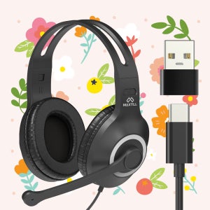 C타입+USB 유선 헤드셋 어학용 게이밍 게임용 인강용 어린이 노트북 태블릿 가벼운 귀안아픈