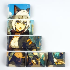 키캡 인쇄 주문제작 커스텀 키캡 굿즈 PBT 체리 좌 우 특수키 세트