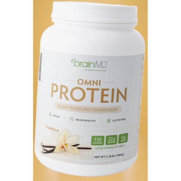 <b>브레인</b>MD닥터 아멘 옴니 단백질 바닐라 238 lbs 식물성 <b>파우더</b> <b>에너지</b> 운동 촉진 비건 주의자 무설탕 30 서빙 미국내수용
