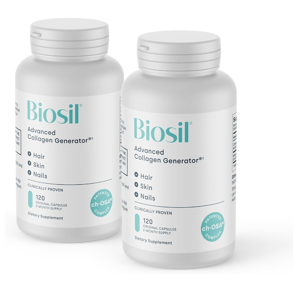 바이오실 콜라겐 제너레이터 (<b>헤어 스킨 네일</b>) 오리지날 <b>120캡슐</b> 2통 <b>Biosil</b> Collagen Generator ch-OSA Complex