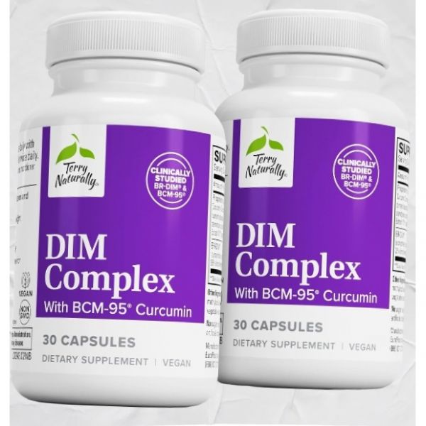 <b>테리 내추럴리</b> DIM 콤플렉스 BCM95 커큐민이 포함 건강 보조 식품 건강한 균형 <b>간</b> 경 증상 완화 지원 30캡슐 2팩 미국내수용
