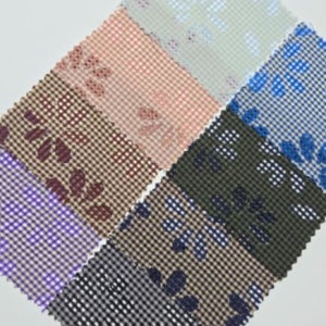 플로렌스 번아웃 플라워 코튼혼방 체크원단 9칼라 면