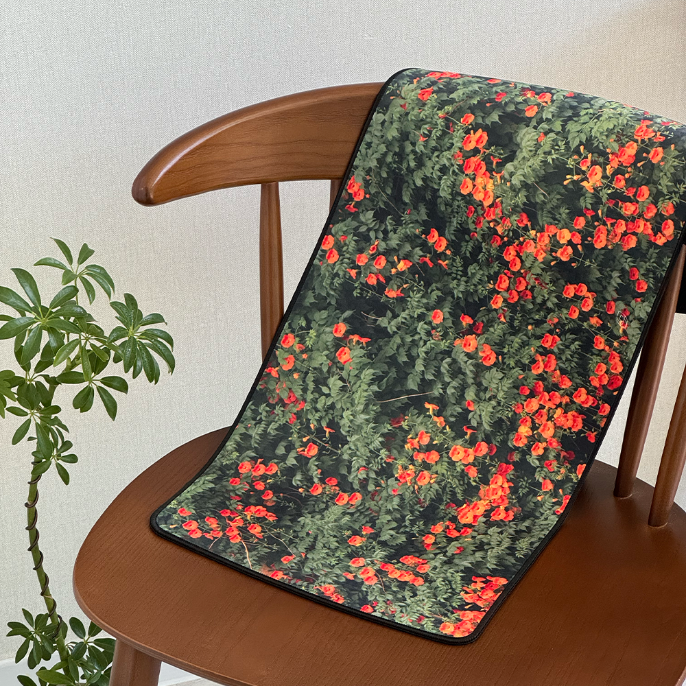 한여름 날의 능소화 데스크 매트 Desk Mat 게이밍마우스패드 방수데스크매트 데스크테리어