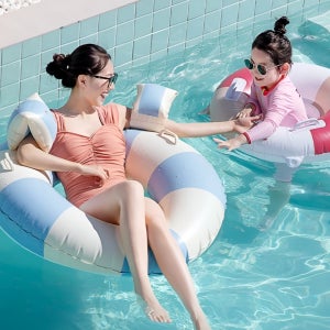 프리미엄 물놀이 튜브 예쁜 성인용 유아 아동용 보행기 튜브 파스텔톤 워터파크 용품