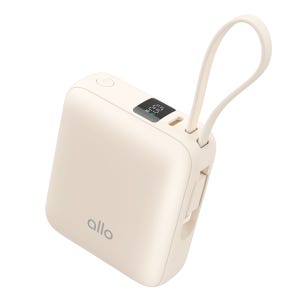 알로코리아 20W 포켓 미니 고속충전 C타입 8핀 보조배터리 10000mAh, 크림아이보리