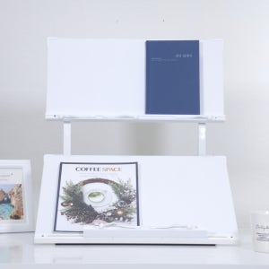 높이 각도조절 2단 화이트 위너 눈높이 독서대 50cm