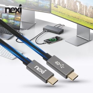 넥시 USB4 C to C 케이블 50CM 8K 240W 고속충전 썬더볼트4 - NX1527