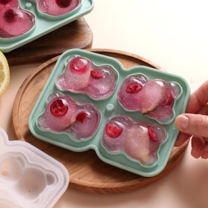 실리콘 얼음 트레이 얼음틀 하이볼 아이스볼메이커 곰돌이 4구+4구