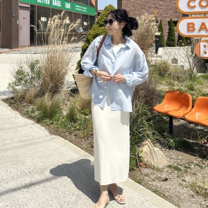 실키 텐셀 루즈핏 카라 셔츠 봄 여름