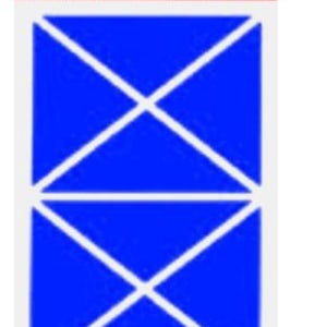 세모네모 1000견출지 10-326-1B 65x30mm 봉지 블루 중형 세모스티커