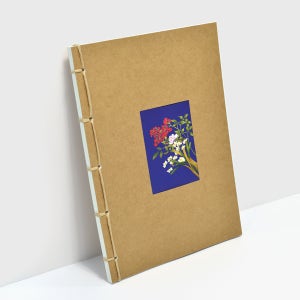 도움소 전통 민화그림 오침제본 수제 노트 방명록 70매 1권 /축제 행사 한옥스테이 전시회