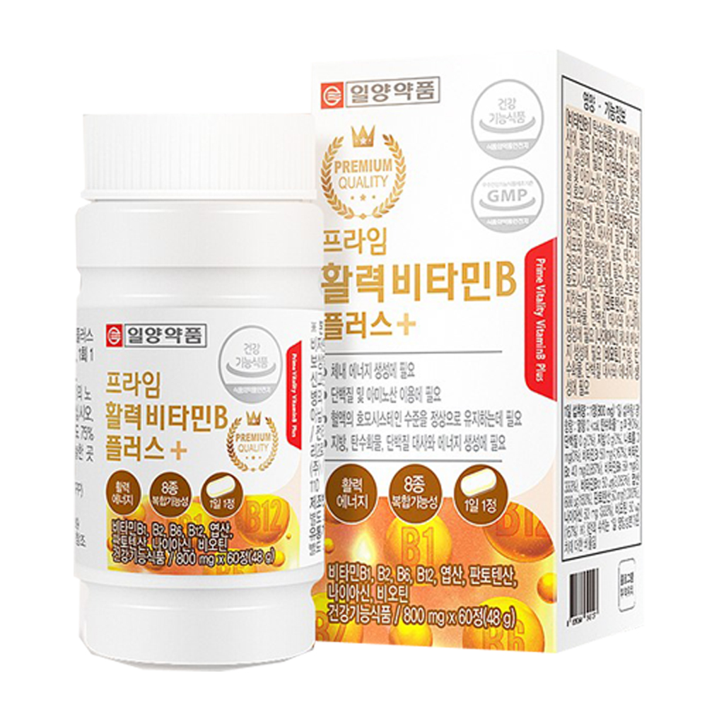 <b>일양약품</b> 프라임 활력 비타민B 플러스 60정 (2개월분)