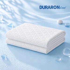 꾸망 듀라론 냉감패드 휴비스 아이스 쿨링 여름 침대패드 고정밴드 Q