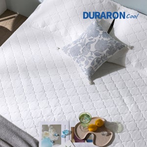 꾸망 듀라론 냉감패드 휴비스 아이스 쿨링 여름 침대패드 고정밴드 Q