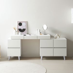 제미니 입식 안방 원룸 침실 서랍형 수납 확장형 화장대