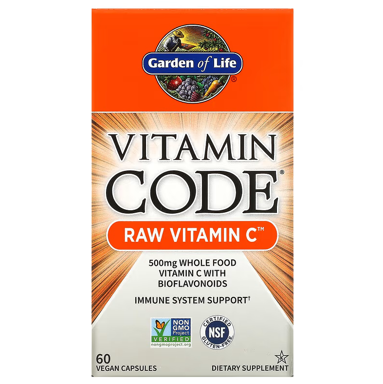 가든오브라이프 <b>비타민</b> Code <b>RAW 비타민 C</b> 250mg 베지캡슐 60정, 1개