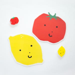 그로위 아임이너프 캐릭터 방수 마우스패드 토마토 레몬