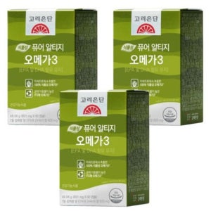 식물성 미세조류 퓨어 알티지 오메가3 60캡슐 3개