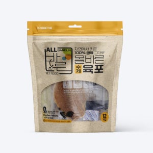 올바른 수제 육포 강아지 수제간식 닭가슴살 10g x 12개입
