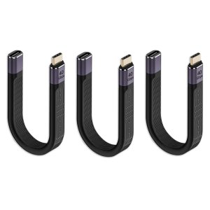 넥시 C타입 40Gbps 연장 케이블 8K PD 충전 240W 듀얼모니터 0.14m, 3개